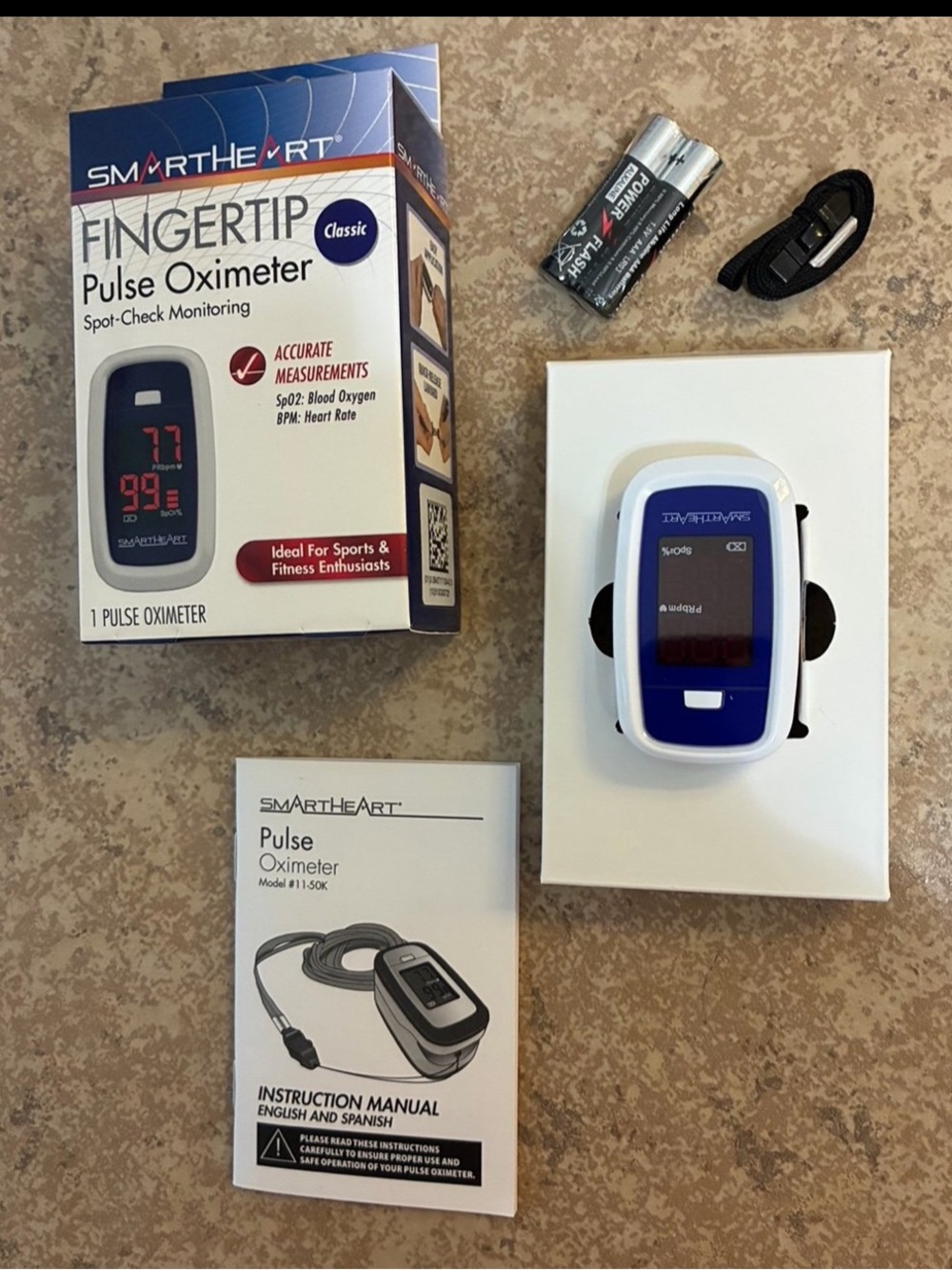 New! SmartHeart Fingertip Talking Pulse Oximeter.